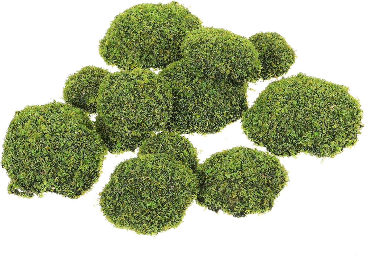 Luxshiny 12Pcs Artificial Moss Stones Decor