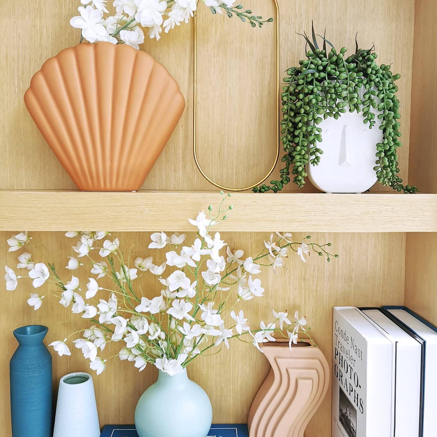 Supla 4 pcs Artificial Hanging Succulent Greenery Sprays