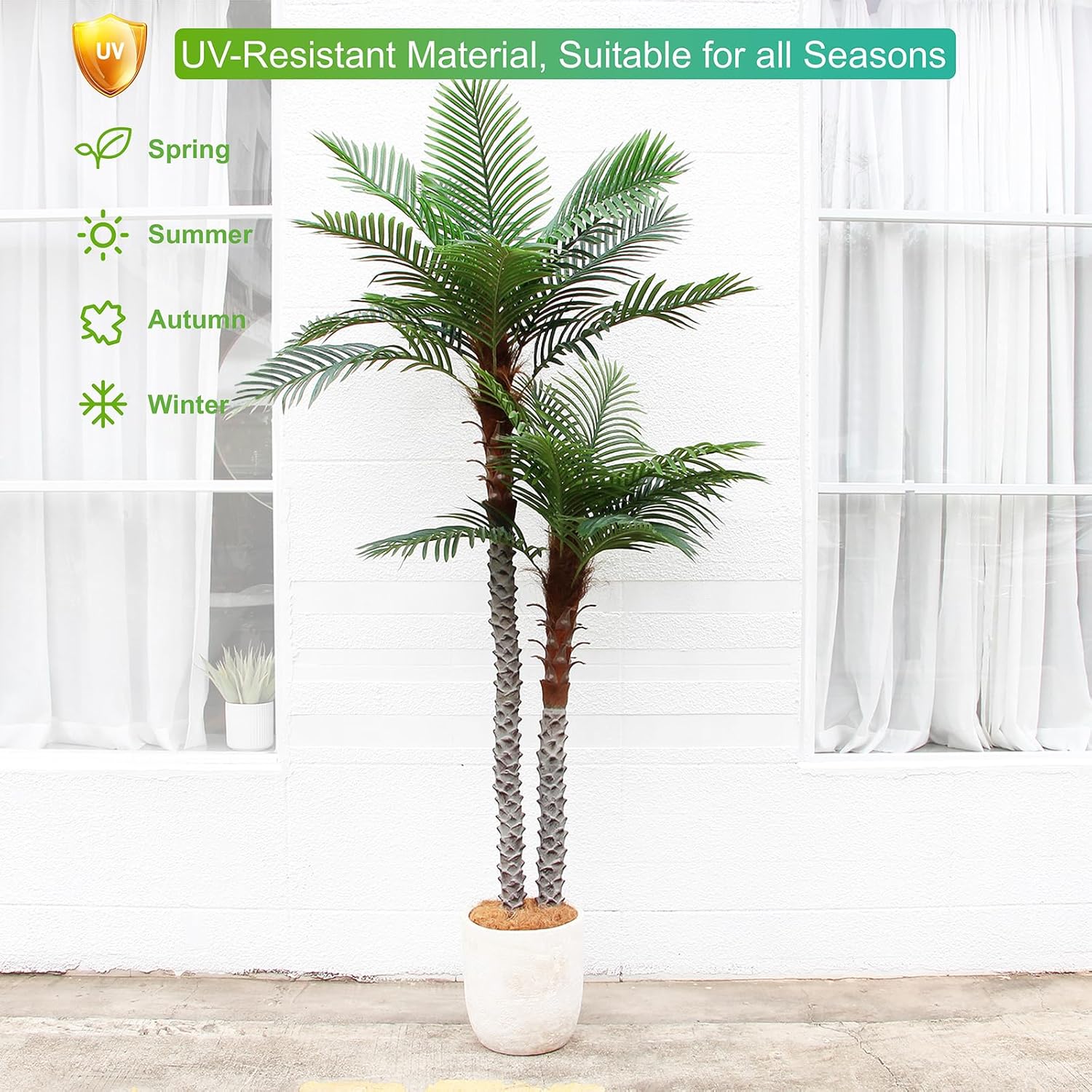 Nafresh 8ft UV Resistant Artificial Palm Tree