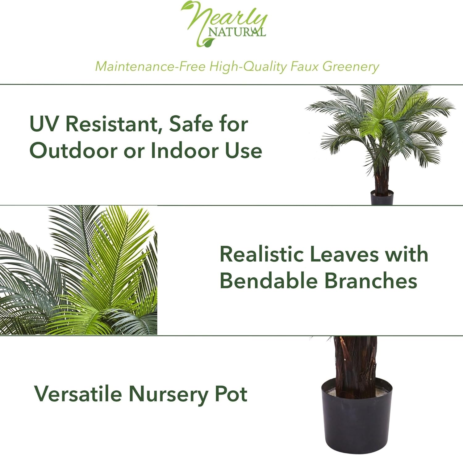 Nearly Natural 3ft UV Resistant Cycas Artificial Tree