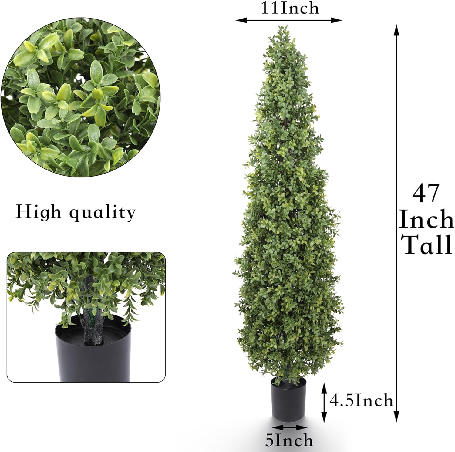 Artificial Boxwood Topiary Tree 4FT 2 Pack