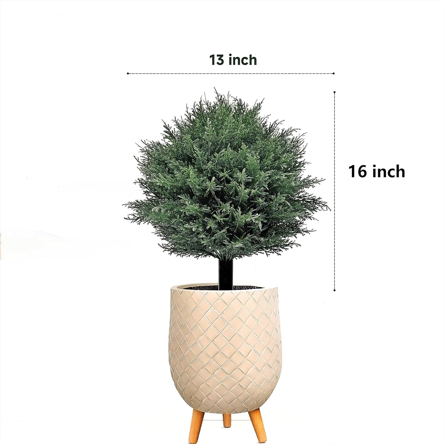 Artificial Cedar Topiary Ball Trees Set of 2