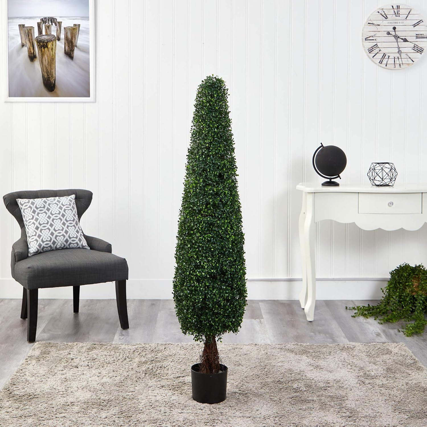 Nearly Natural 5ft Boxwood Topiary Artificial Tree UV Resistant