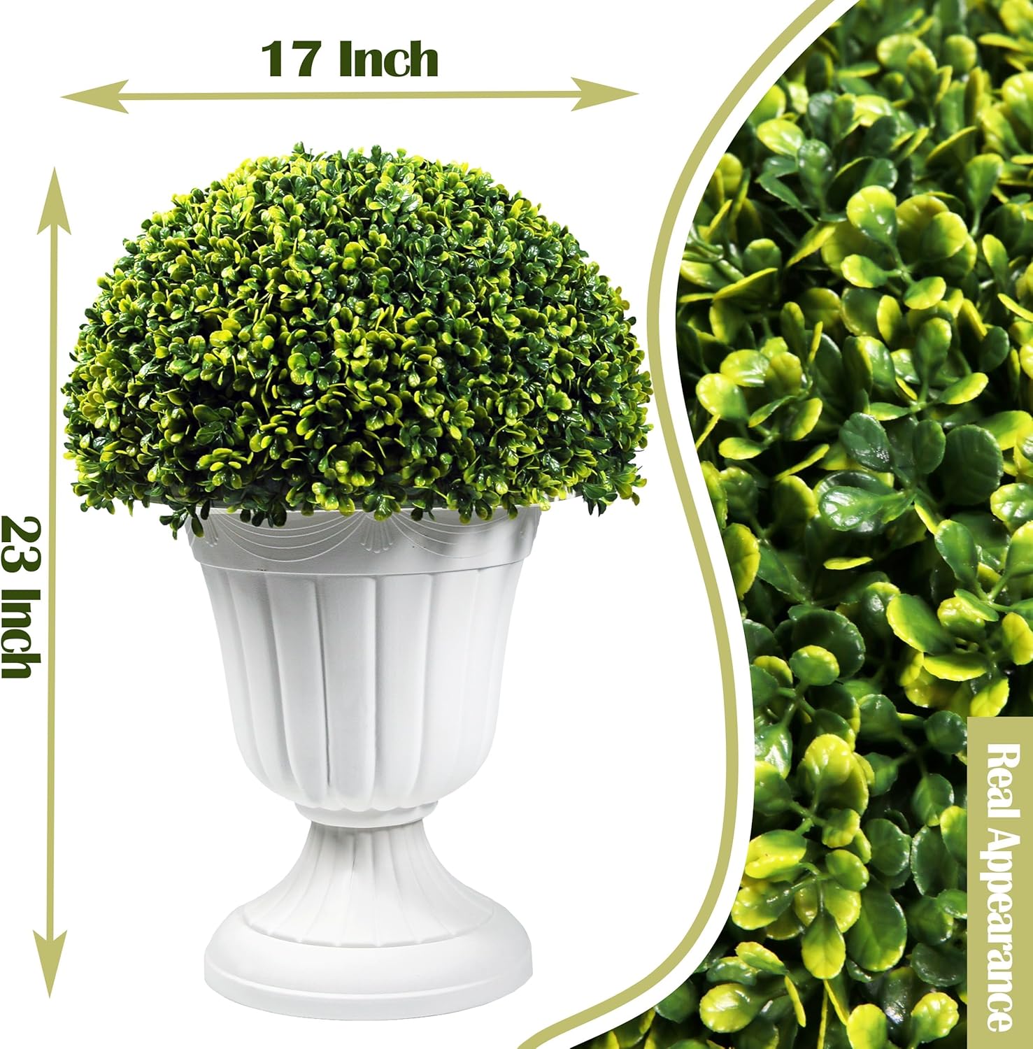 Sunnyglade 2 PCS 23 Inch Artificial Topiary Plant