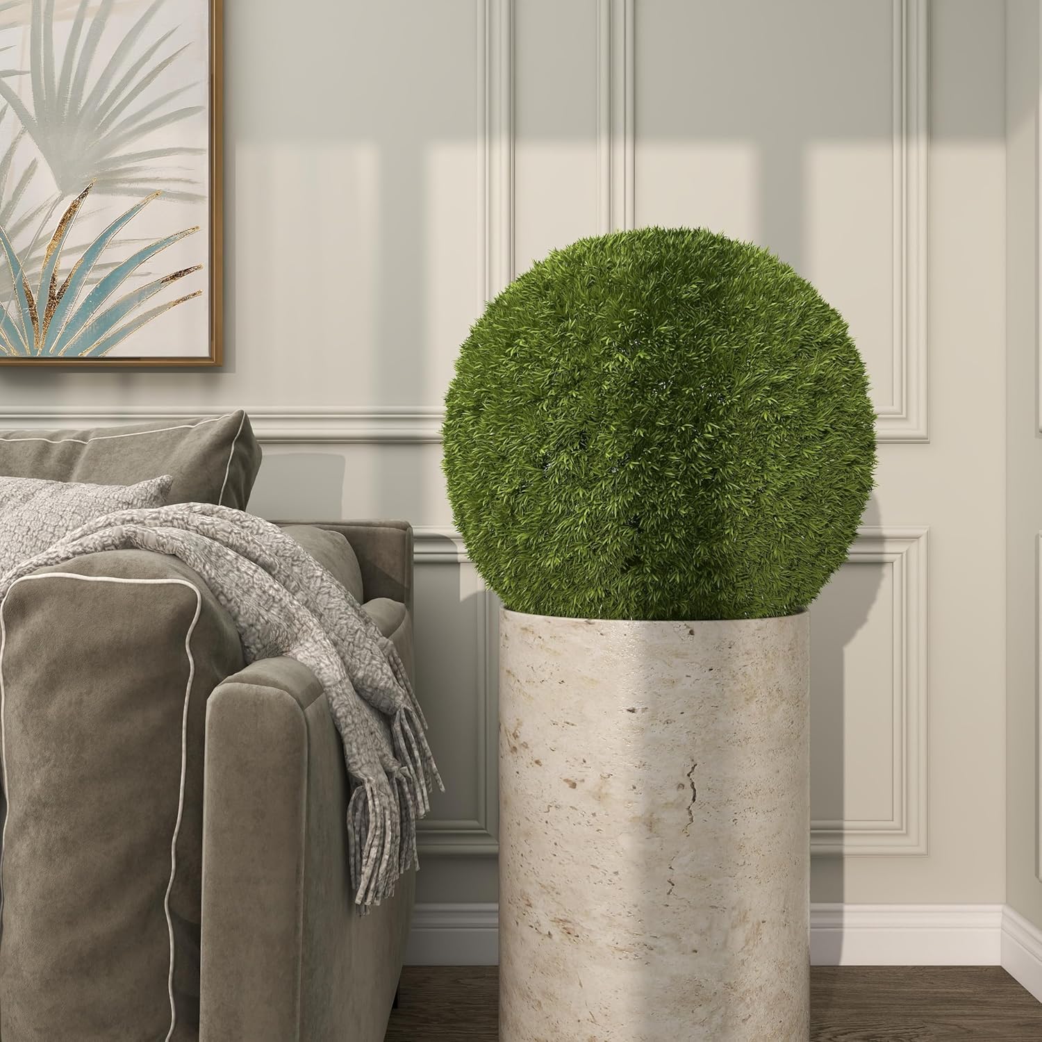 Deco 79 Artificial Topiary Foliage Ball Green 22x22x22
