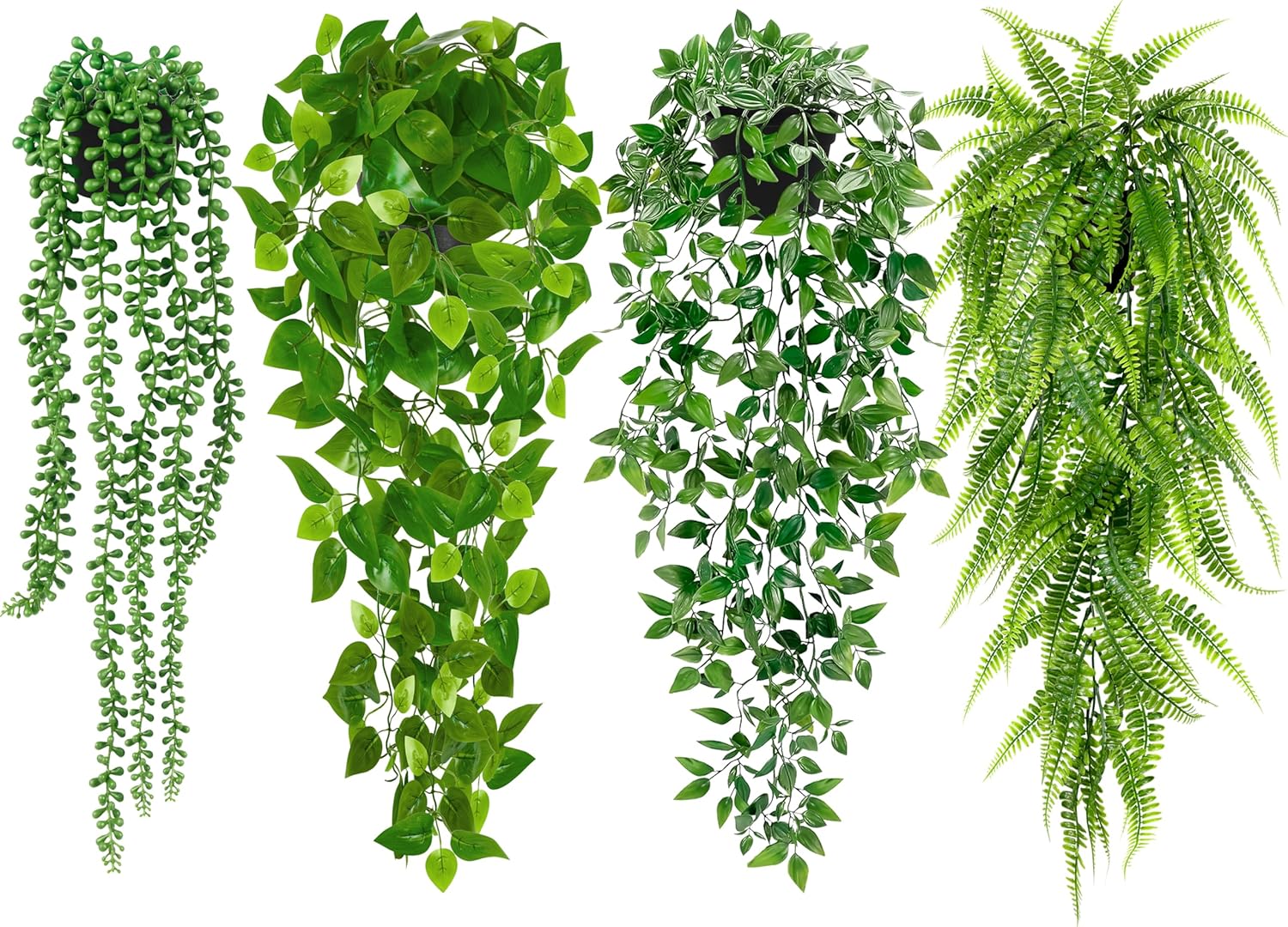 4 Pack Artificial Hanging Plants for Home Decor
