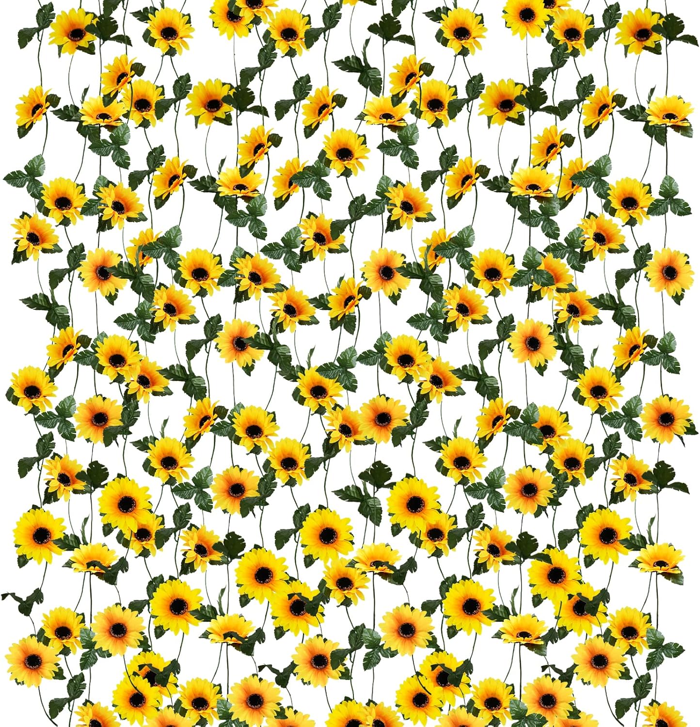 Uieke 10 Pack Artificial Sunflower Garland 7ft