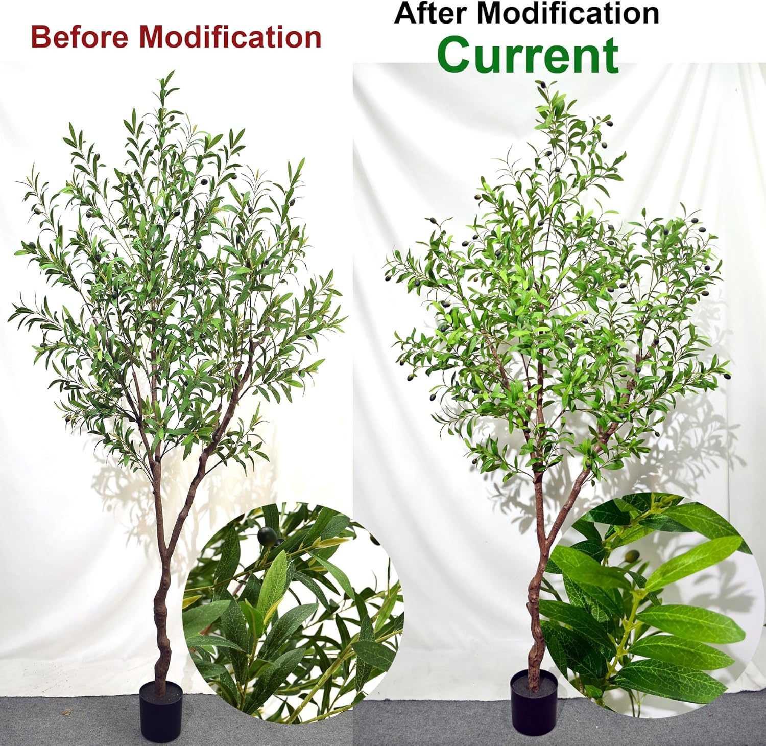 Niwellveb 7 Feet Artificial Olive Tree with Realistic Fruits