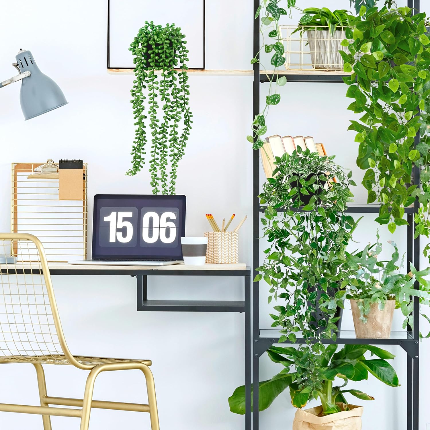 4 Pack Artificial Hanging Plants for Home Decor