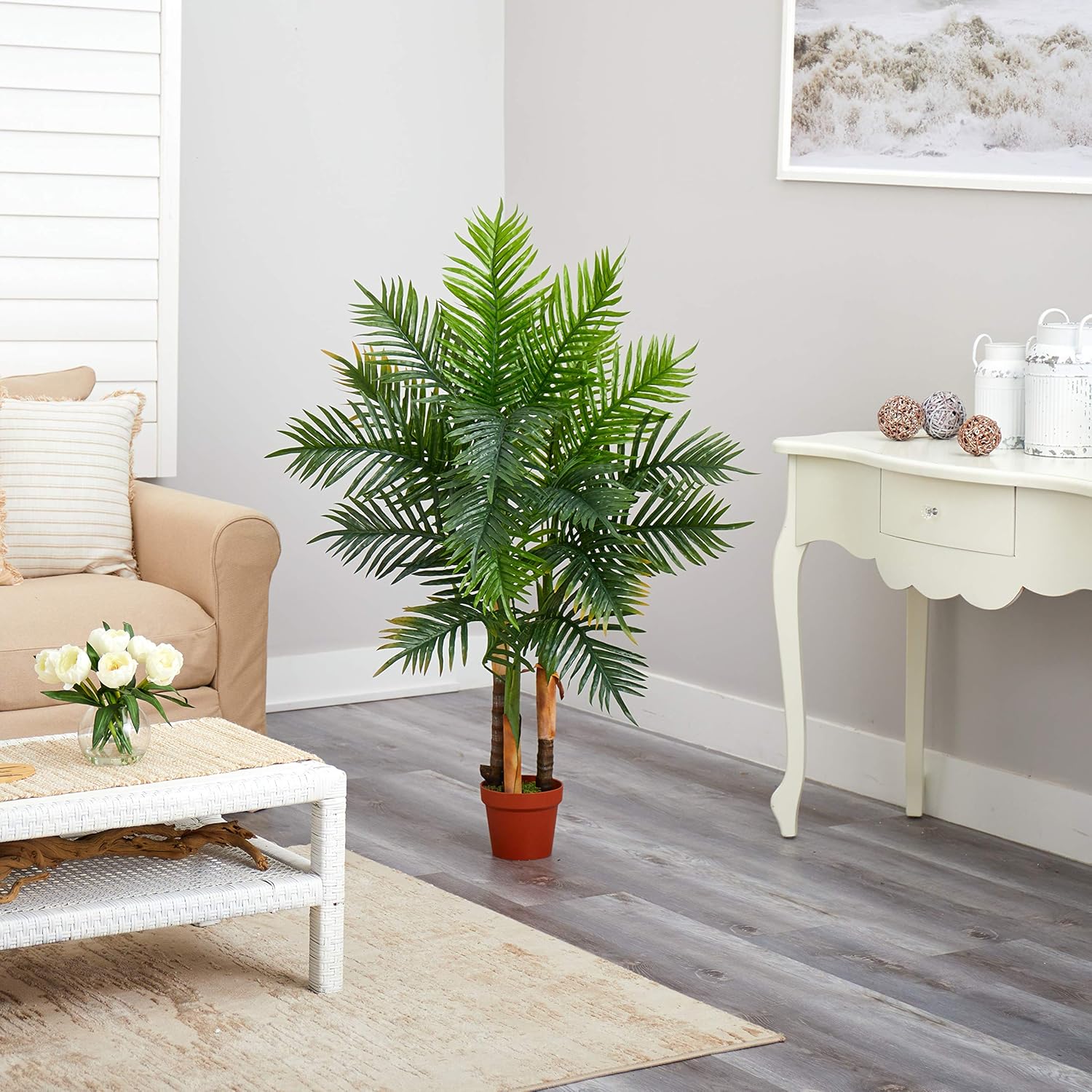 Nearly Natural 4ft Areca Palm Tree Real Touch