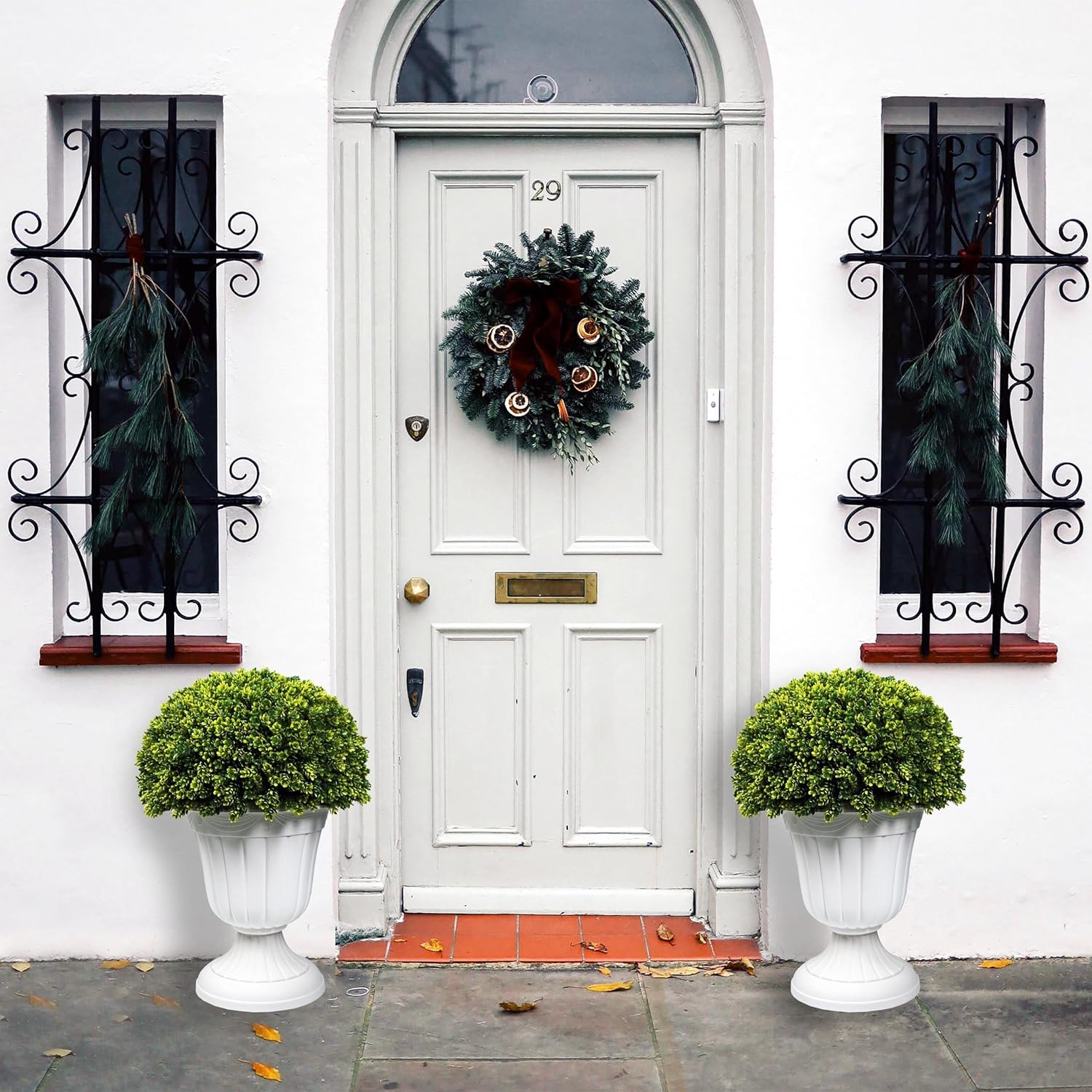 Sunnyglade 2 PCS 23 Inch Artificial Topiary Plant 1