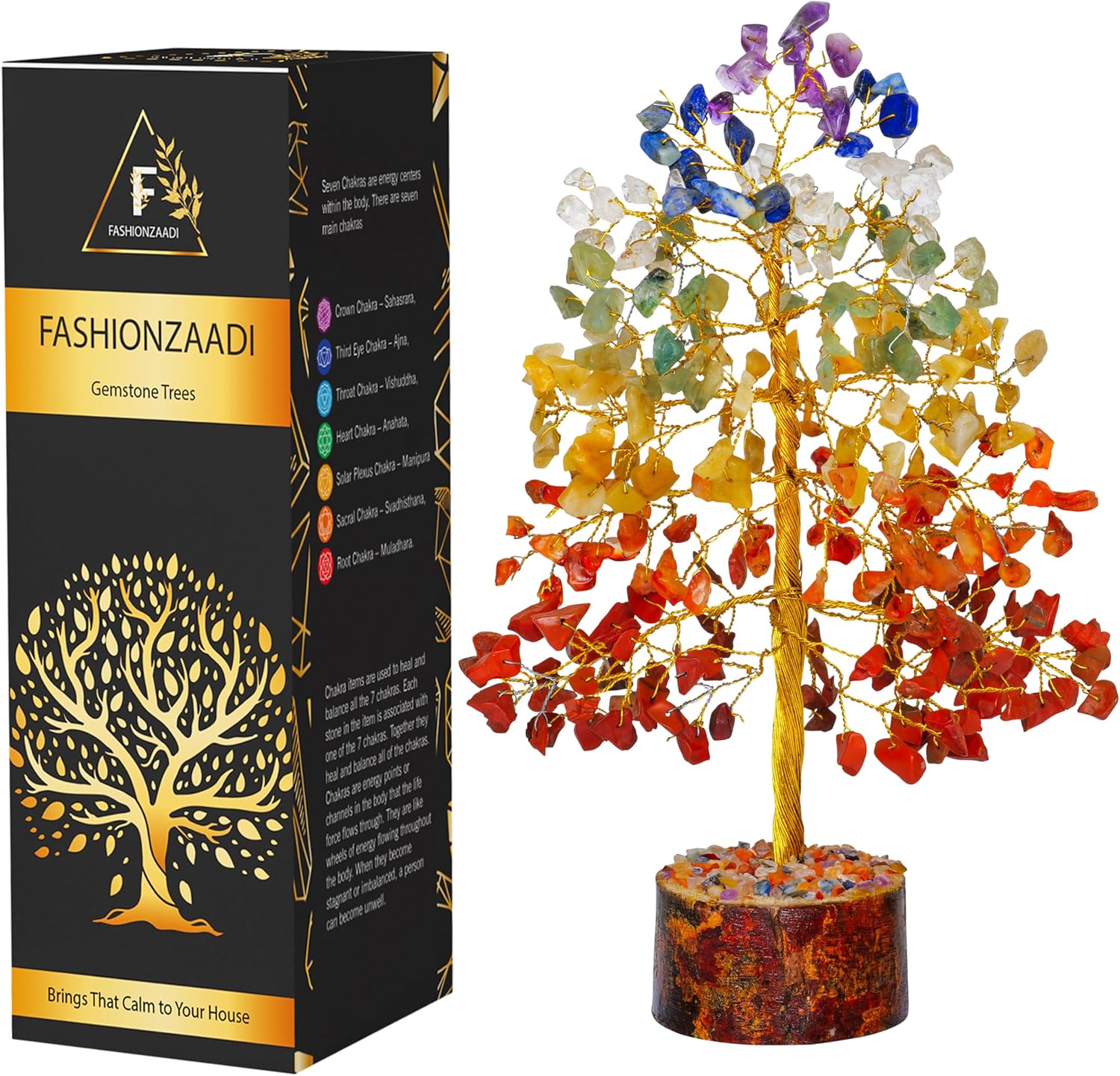 7 Chakra Tree of Life Crystal Decor with Healing Stones