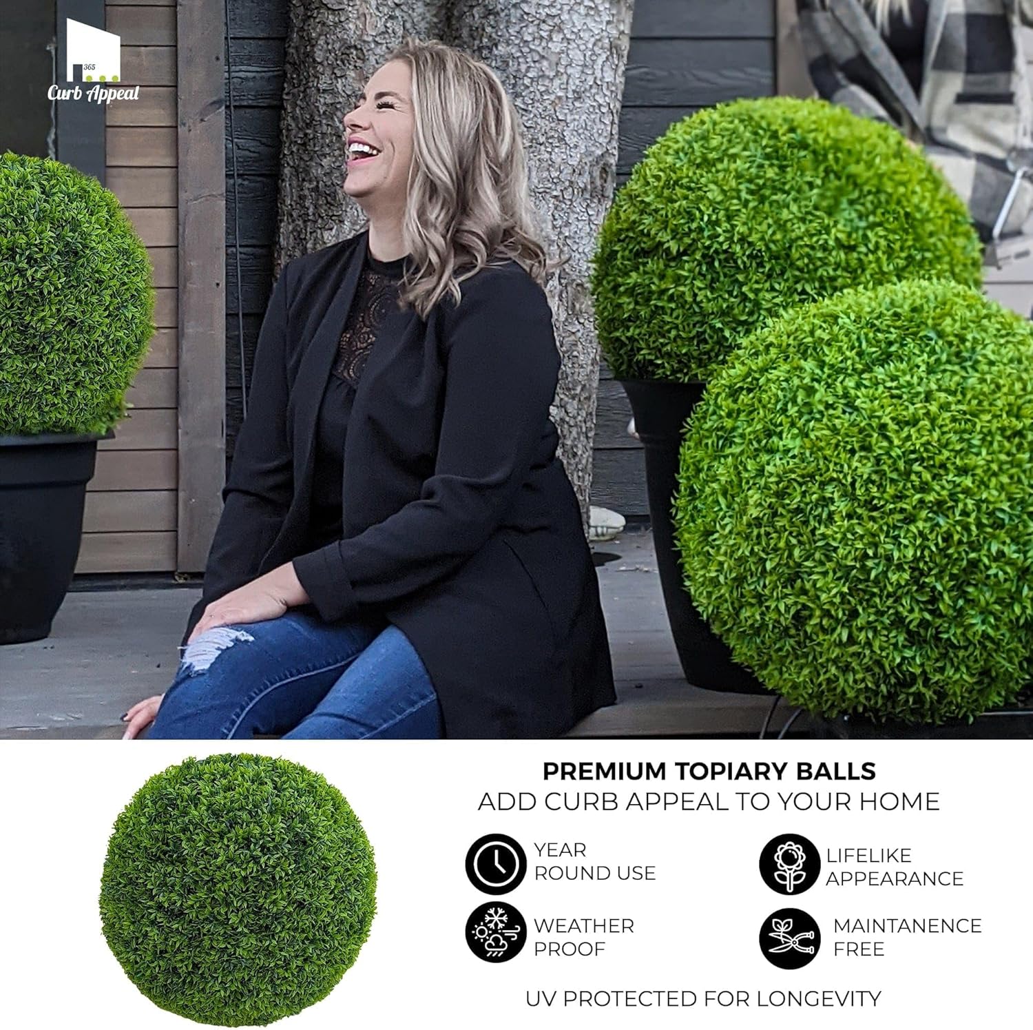 365 Curb Appeal 23 Inch Topiary Balls