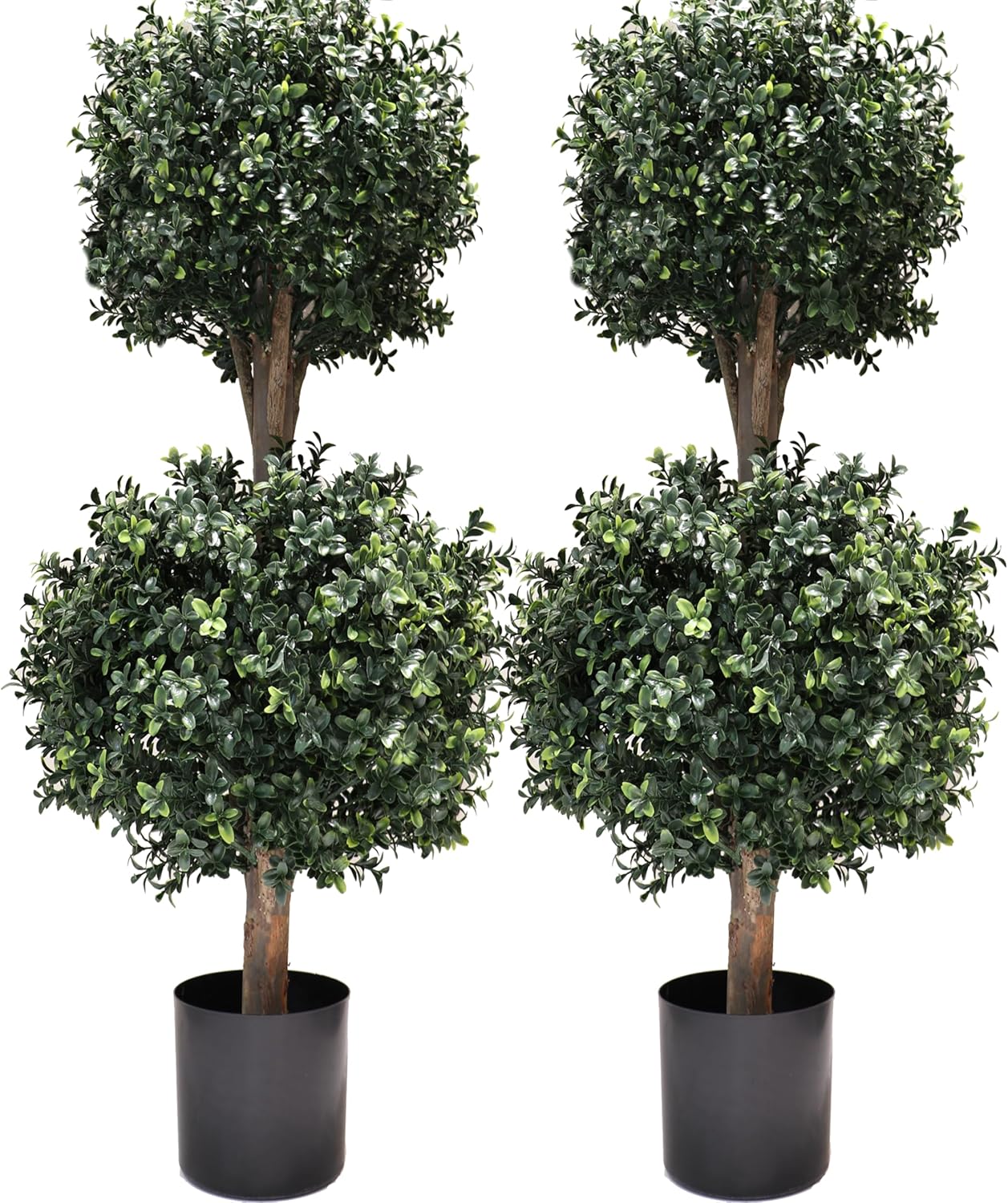 BLONYUVVC Kyesyes 4Ft Artificial Boxwood Topiary Trees 2 Pack