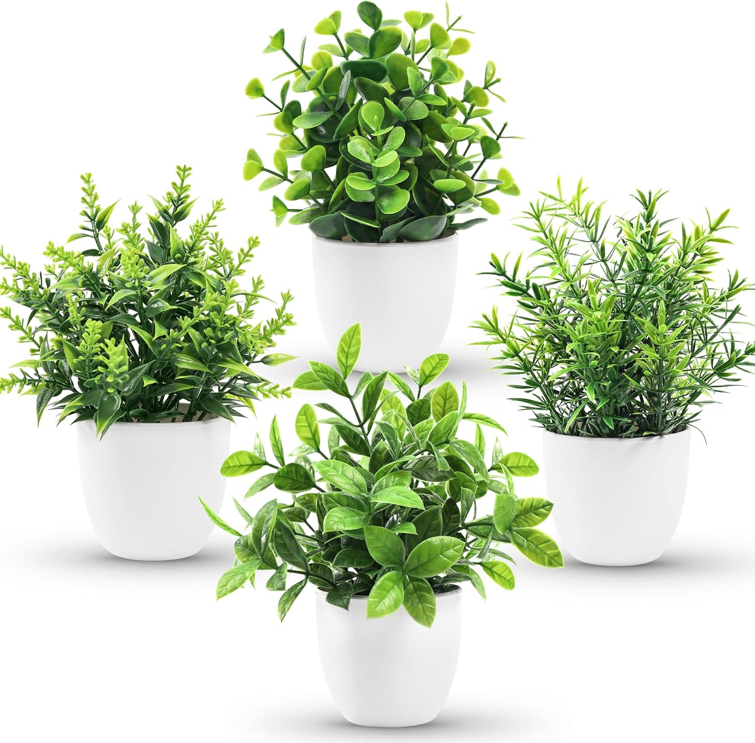 Der Rose 4 Pack Small Fake Plants Indoor Decor